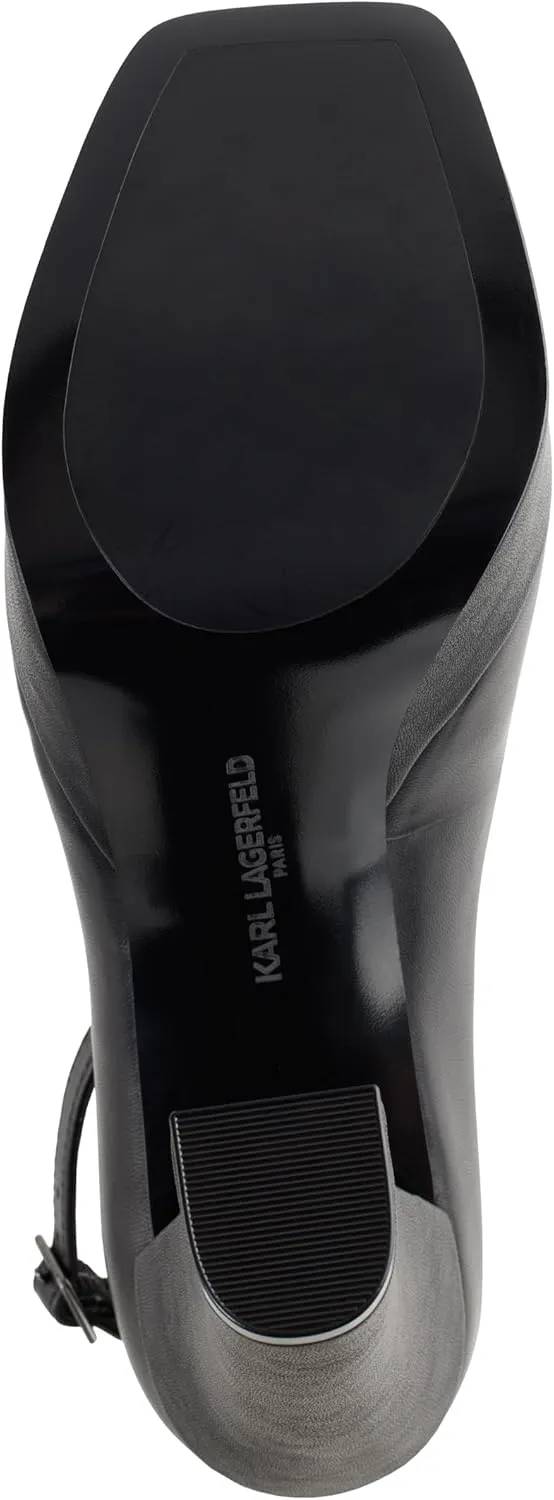 KARL LAGERFELD womens Varun Platform Ankle Pump