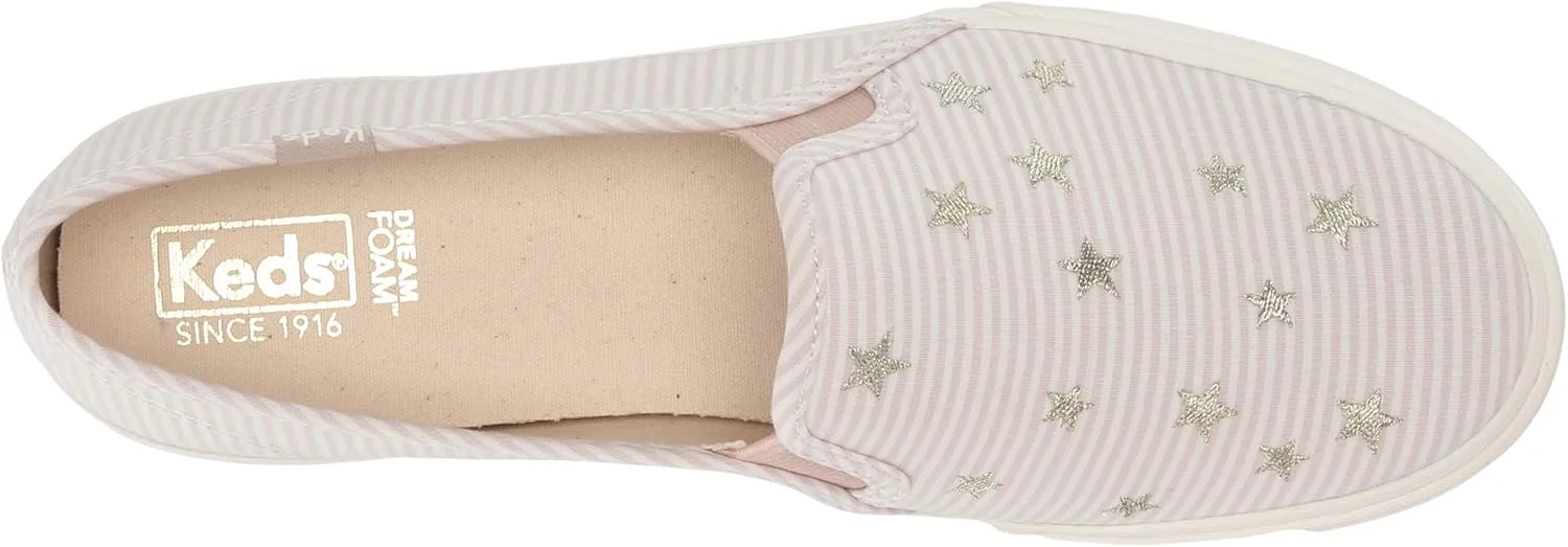 Keds Women's Double Decker Stripe Star Sneaker, Taupe
