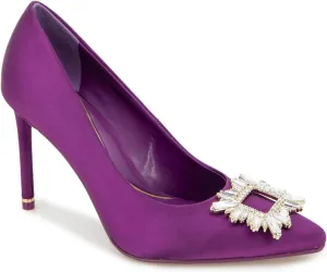 Kenneth Cole New York Women's QUINNLY Jewel Pump, Purple Satin, 7