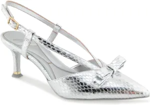 Kenneth Cole New York Women's UMAYRA Pump, Silver Snake, 9.5