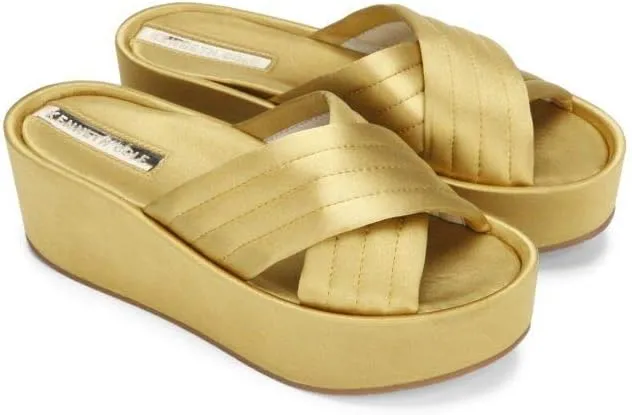 Kenneth Cole Women's Damariss Platform X-Band Slip on Sandal Slide