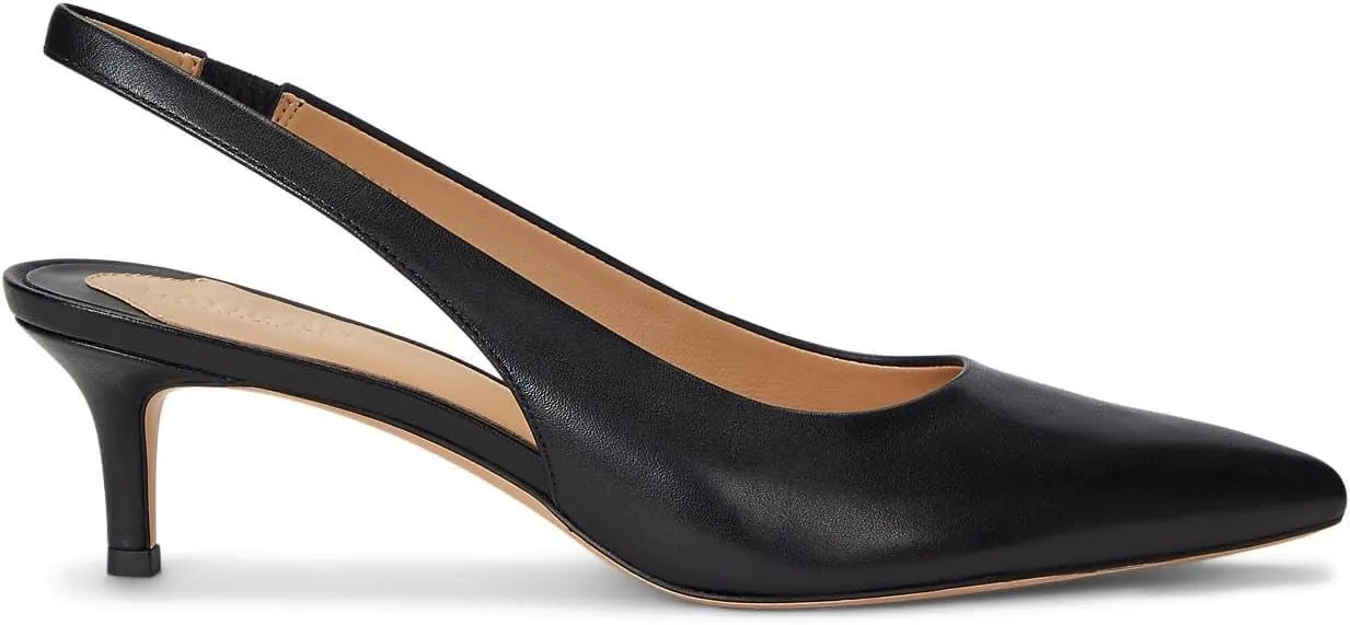 Lauren Ralph Lauren Women's Lolah Burnished Leather Slingback Pump