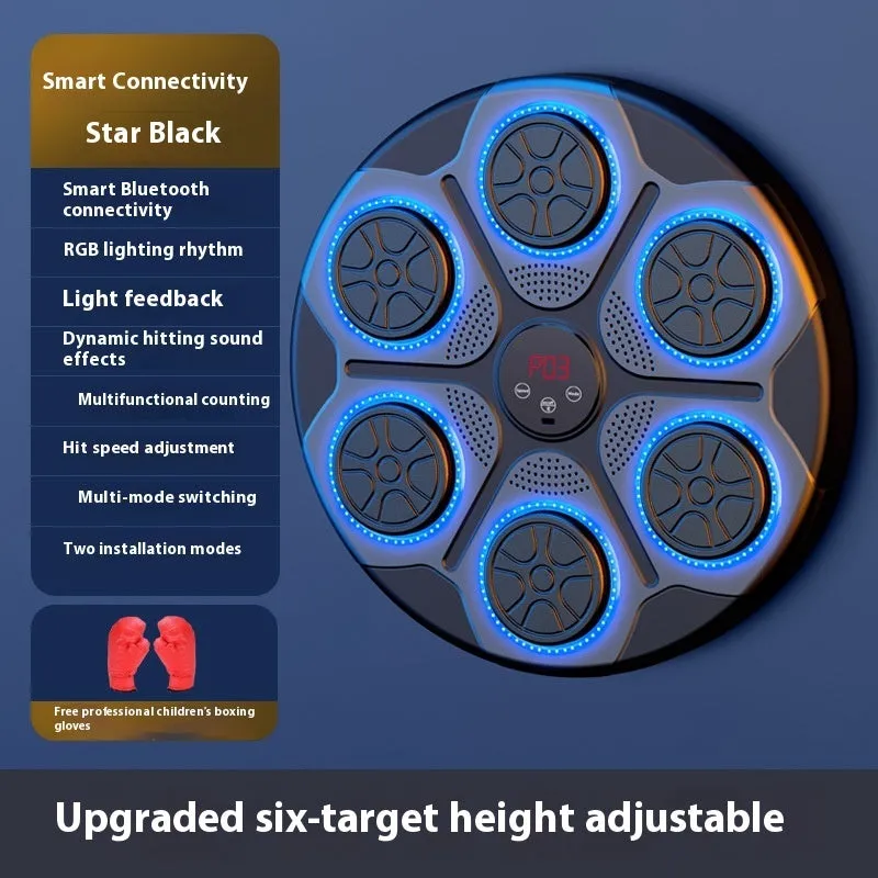 Light Karate Adjustable Indoor With Household Adults Music Kickboxing Fast dispatch Machine Mode Boxing Bluetooth-compatible Speed For Fitness Home Anti-theft RGB