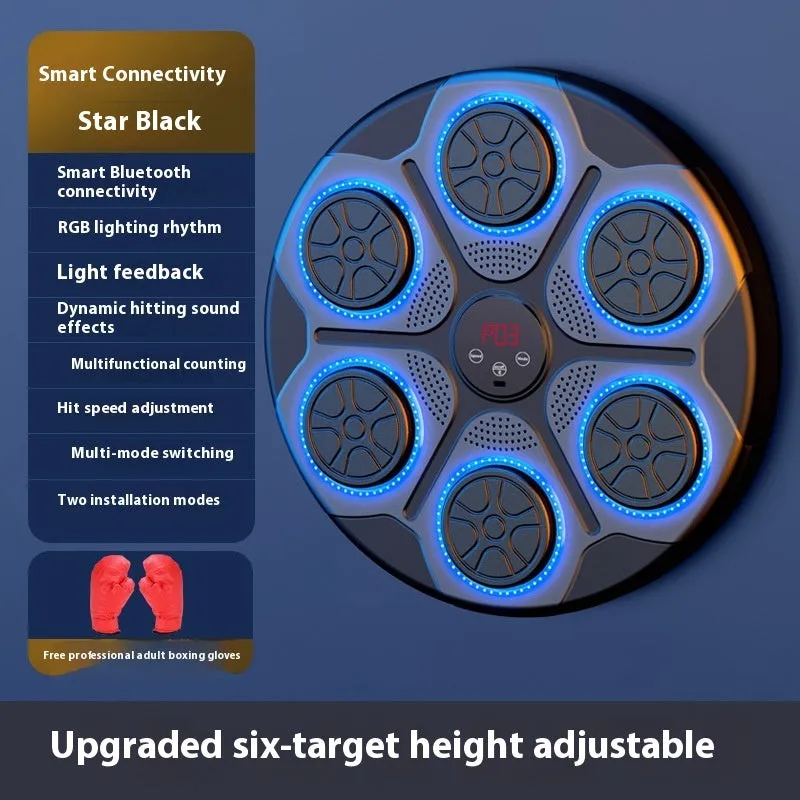 Light Karate Adjustable Indoor With Household Adults Music Kickboxing Fast dispatch Machine Mode Boxing Bluetooth-compatible Speed For Fitness Home Anti-theft RGB