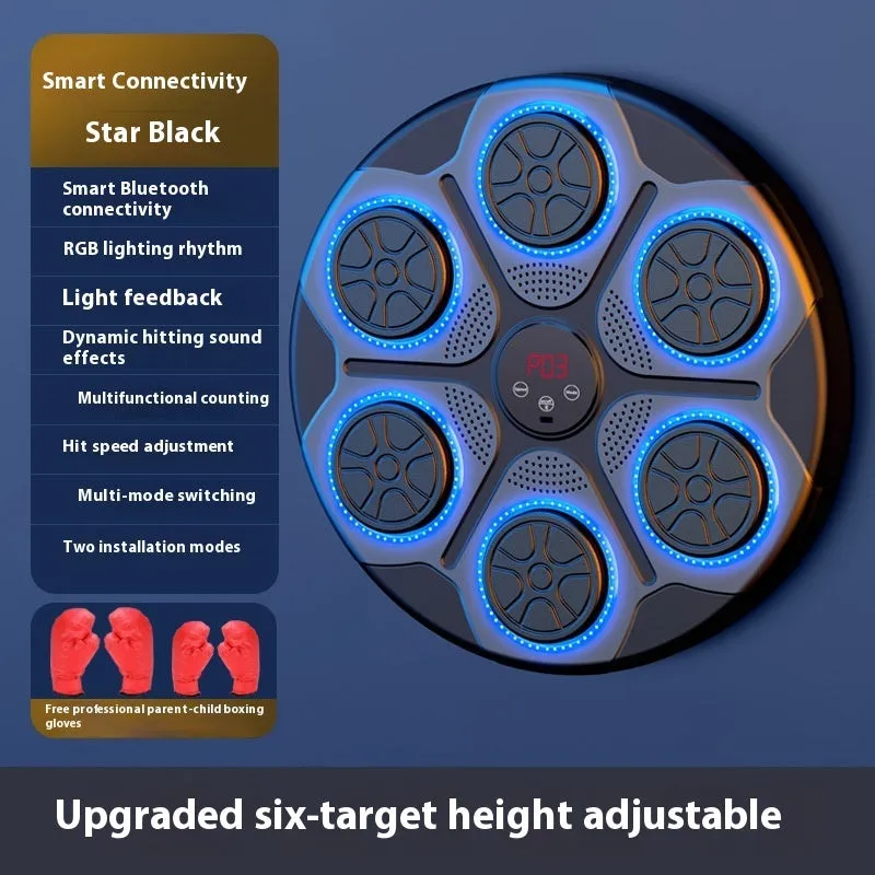 Light Karate Adjustable Indoor With Household Adults Music Kickboxing Fast dispatch Machine Mode Boxing Bluetooth-compatible Speed For Fitness Home Anti-theft RGB