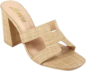 Liliana Women Chunky heel Slip On Heeled Sandals