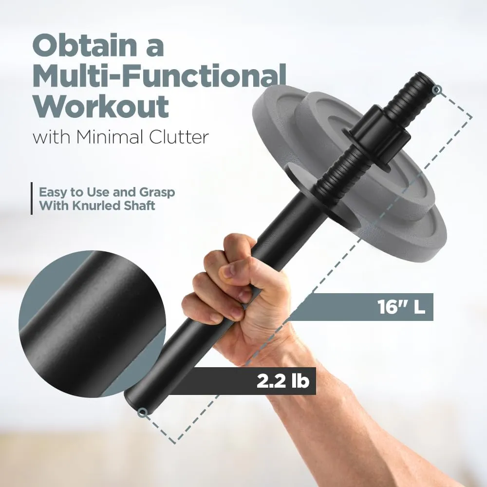 LoGest Wrist Strengthener, Forearm Exerciser - Option of Standard Plate 1 Inch or Olympic Plate 2 Inch With a Collar Hand Developer Arm Grip Workout Strength Trainer for Starter and Pro - Workout Equipment Home Gym Forearm Strengthener