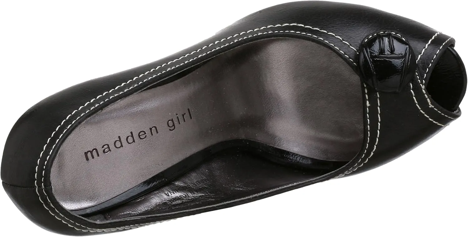 Madden Girl Women's Finallyy Open Toe Pump