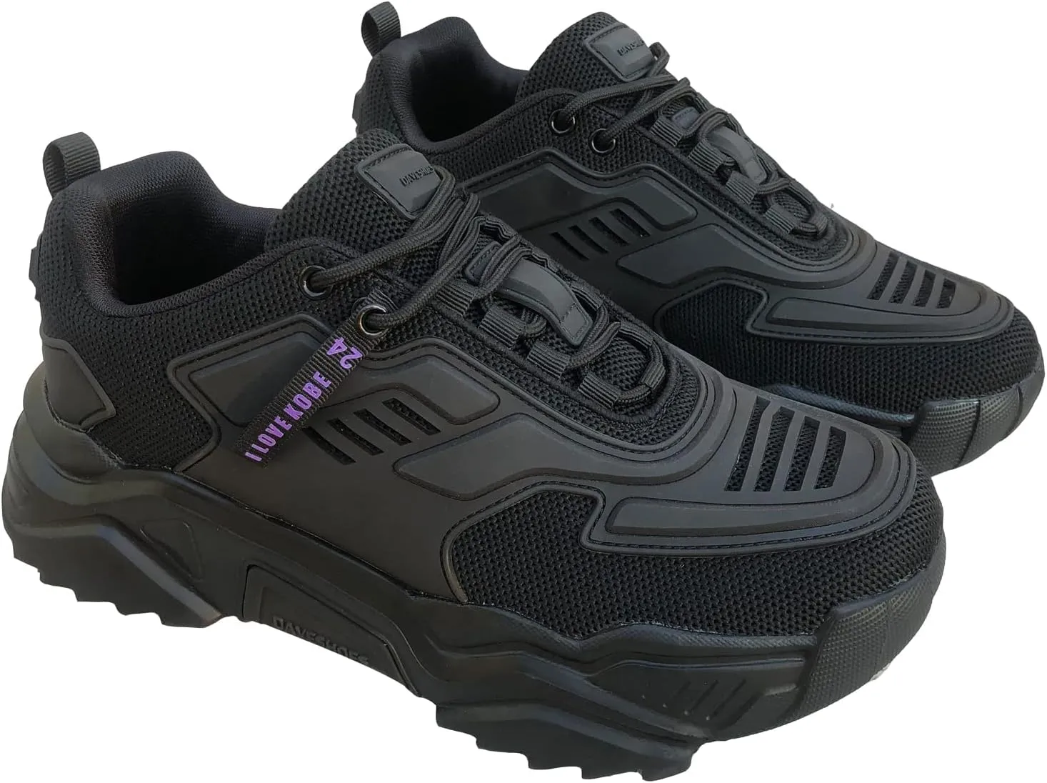 Mamba 24 Mens Wide Walking Shoes Height Increasing Luxury Mech Sneakers with Latex Insoles Mens Platform Shoes Hiptop Black Running Sport Shoes Male
