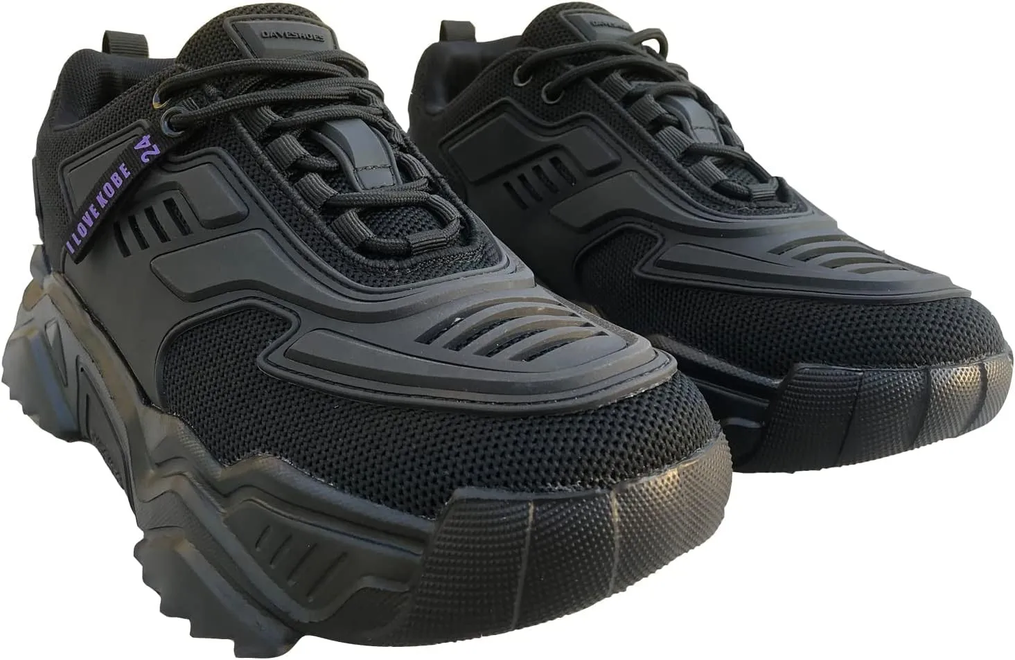 Mamba 24 Mens Wide Walking Shoes Height Increasing Luxury Mech Sneakers with Latex Insoles Mens Platform Shoes Hiptop Black Running Sport Shoes Male