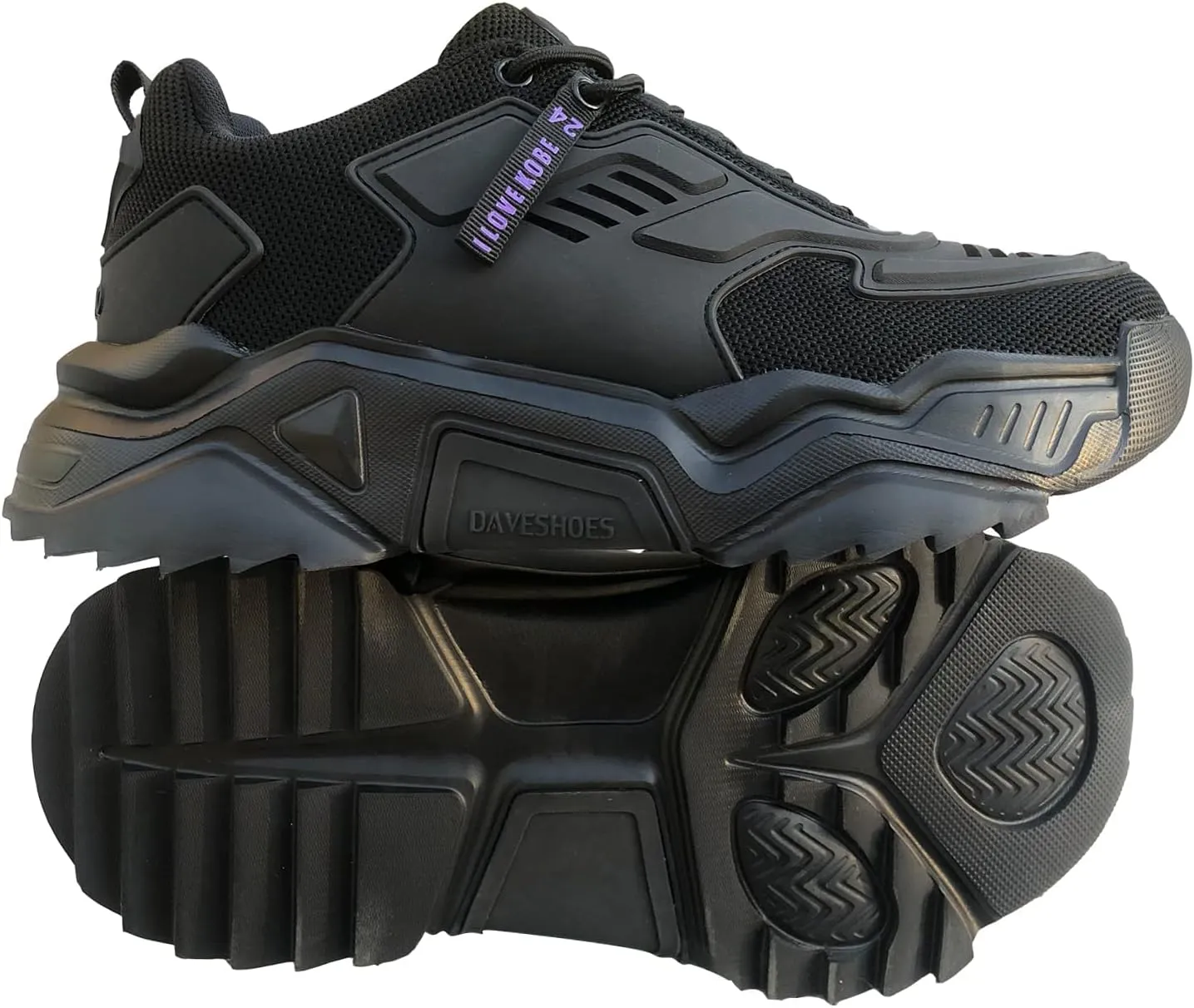 Mamba 24 Mens Wide Walking Shoes Height Increasing Luxury Mech Sneakers with Latex Insoles Mens Platform Shoes Hiptop Black Running Sport Shoes Male