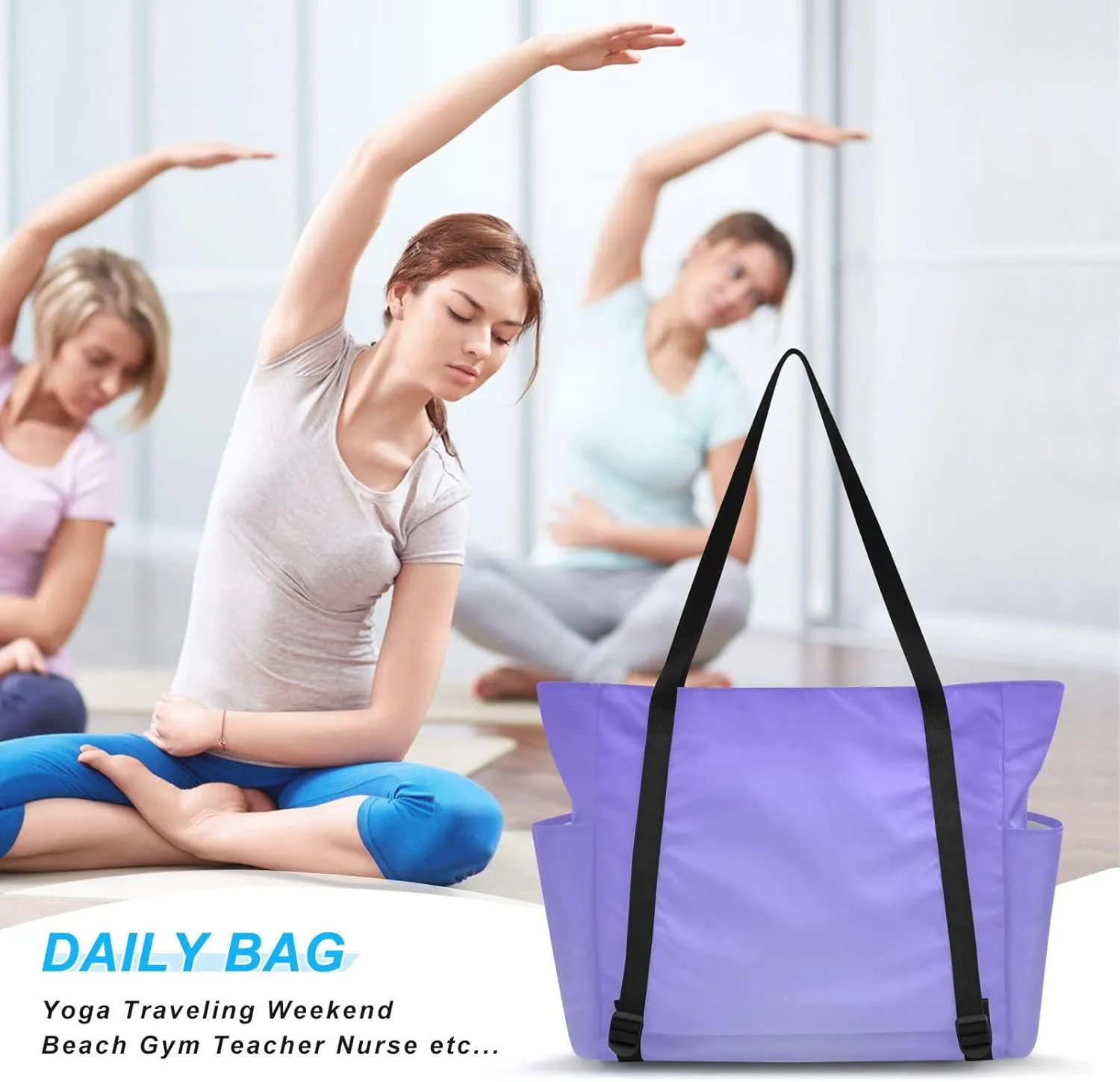 MCHIVER Phoenix Start Gradient Yoga Bag for Women Yoga Mat Carrier Fits All Your Stuff Large Pilates Gym Bag