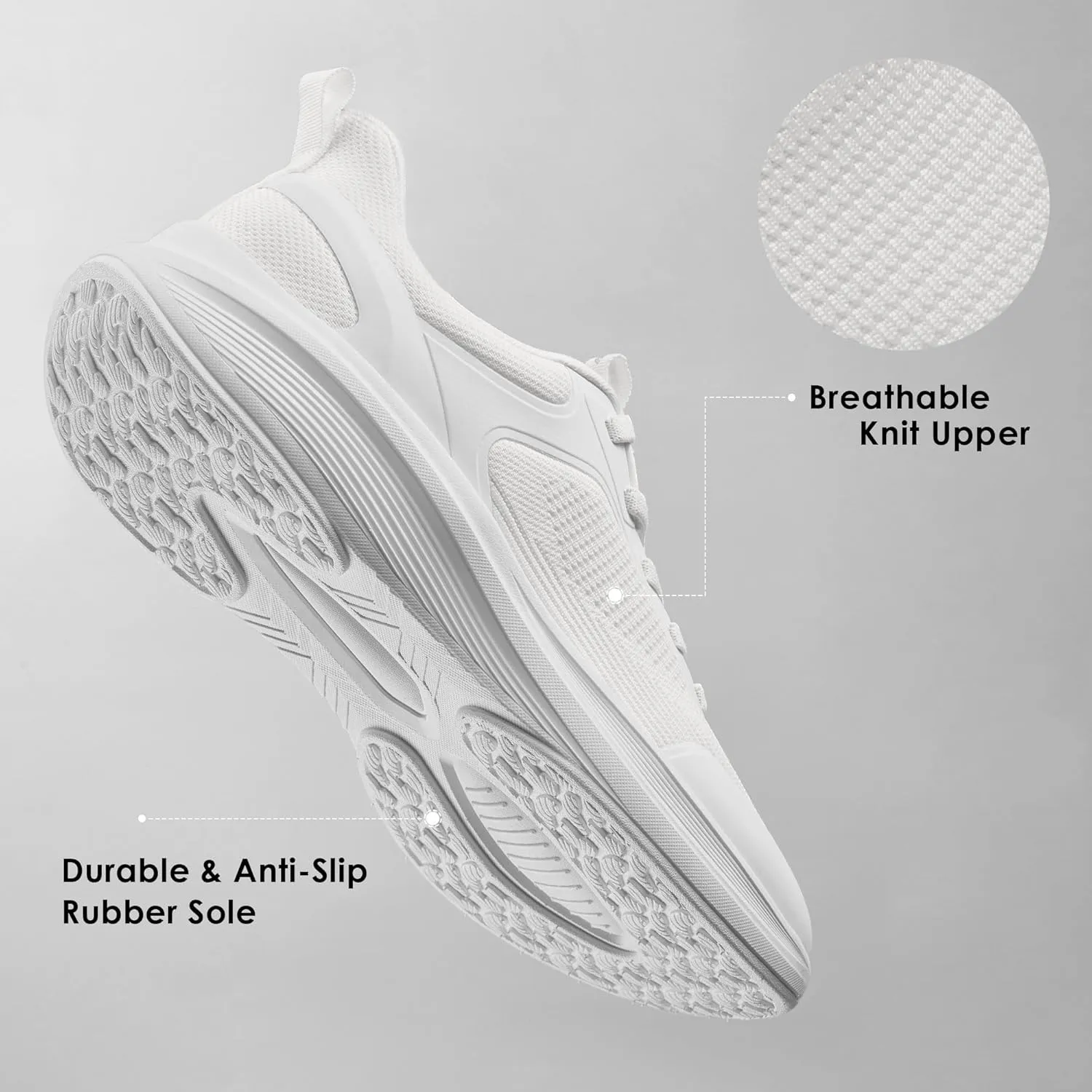 Men's Hands Free Slip On Walking Shoes Comfortable Breathable Casual Shoes for Men Knit Tennis Sneaker