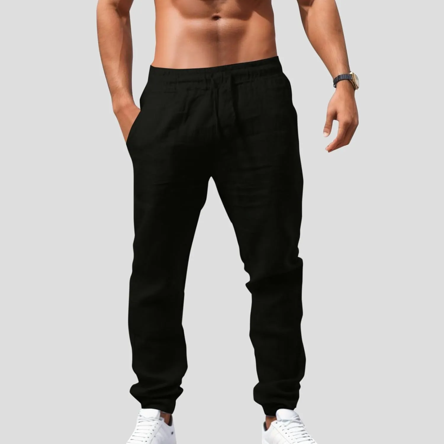 Men's Lightweight Jogging Pant Cargo Combat Work Joggers Baggy Sport Casual Sweatpant Leisure Pant