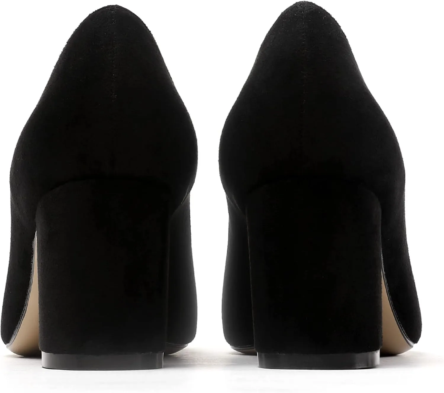 Mettesally Women's Block Heels Pointed Toe Middle Heel Pumps Comfort Walking Party Club Elegant Dress Shoes