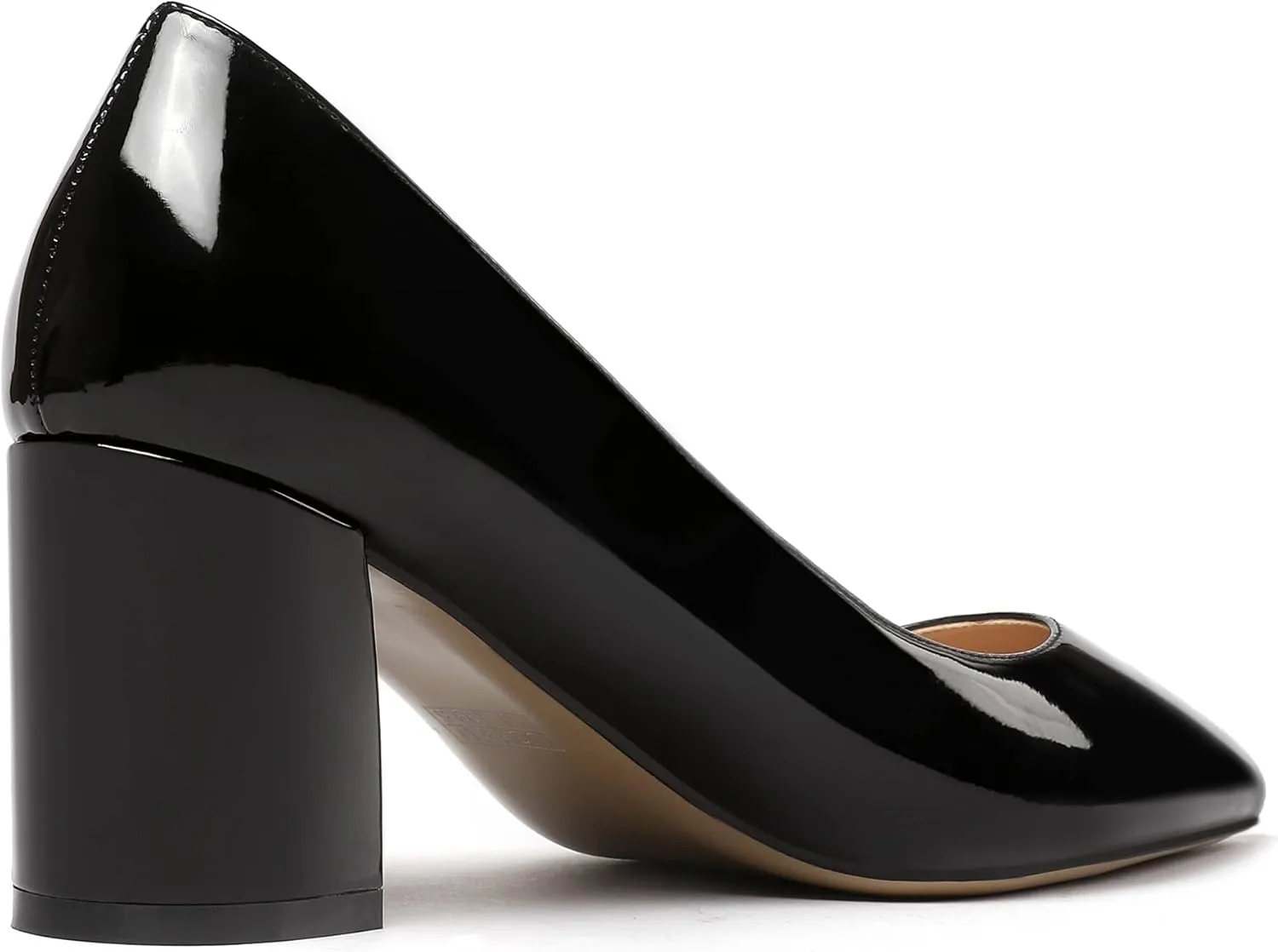 Mettesally Women's Block Heels Pointed Toe Middle Heel Pumps Comfort Walking Party Club Elegant Dress Shoes