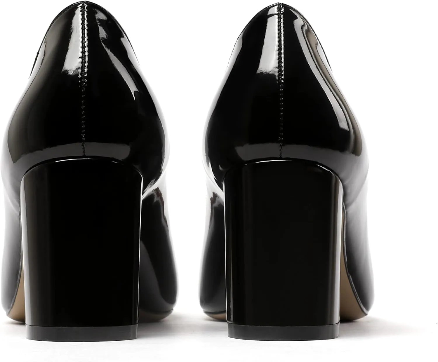 Mettesally Women's Block Heels Pointed Toe Middle Heel Pumps Comfort Walking Party Club Elegant Dress Shoes