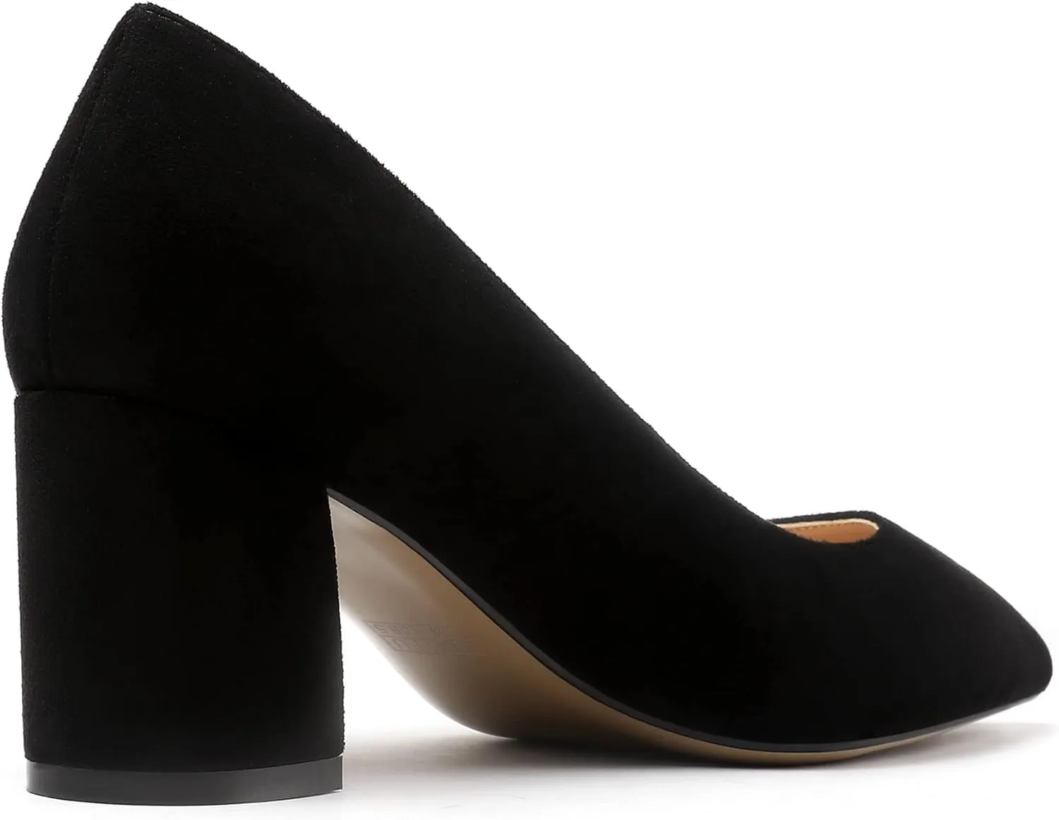 Mettesally Women's Block Heels Pointed Toe Middle Heel Pumps Comfort Walking Party Club Elegant Dress Shoes