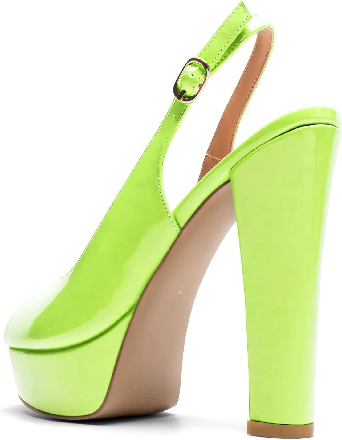 Mettesally Women's Peep Toe Sandals Chunky Platform Heeled Pumps Slingback Heels Summer Dress Shoes