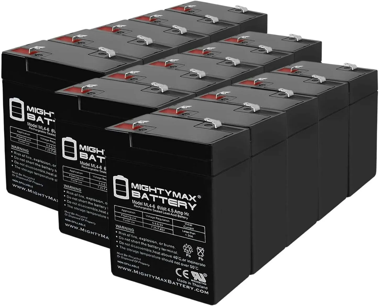 Mighty Max Battery 6V 4.5AH Replaces Abbott Laboratories Patrol Enteral Pump - 15 Pack
