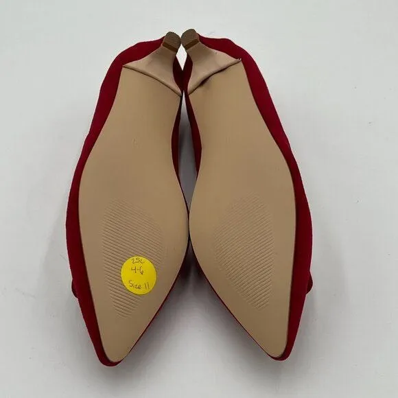 miss left Wine Low Heels Closed Pointy Toe Pump Kitten Heel Slip On Wedding Shoe