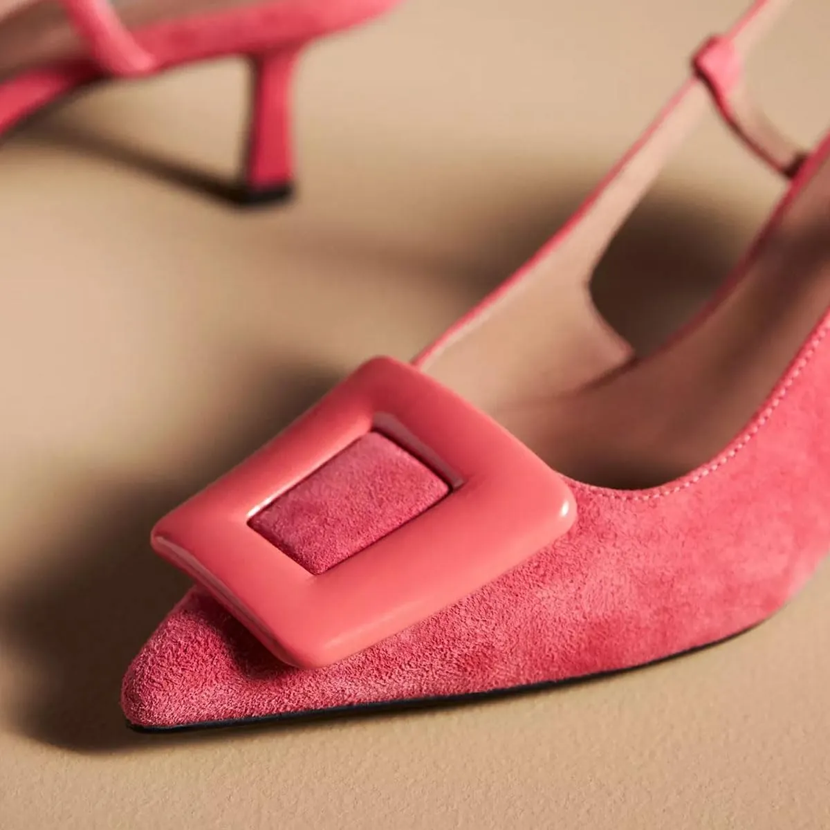miss left Women Trendy Closed Pointed Toe Mid Heeled Pumps Strap Buckle Thin Heel Slip On Slingback Sandals Casual Outdoor Dressy Shoes Size 4-16 US