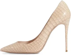 miss left Women Trendy Fashion Closed Pointed Toe Sky High Heel Pumps Slip On Stiletto Heels Shoes for Daily Casually Wear Size 4-16 US
