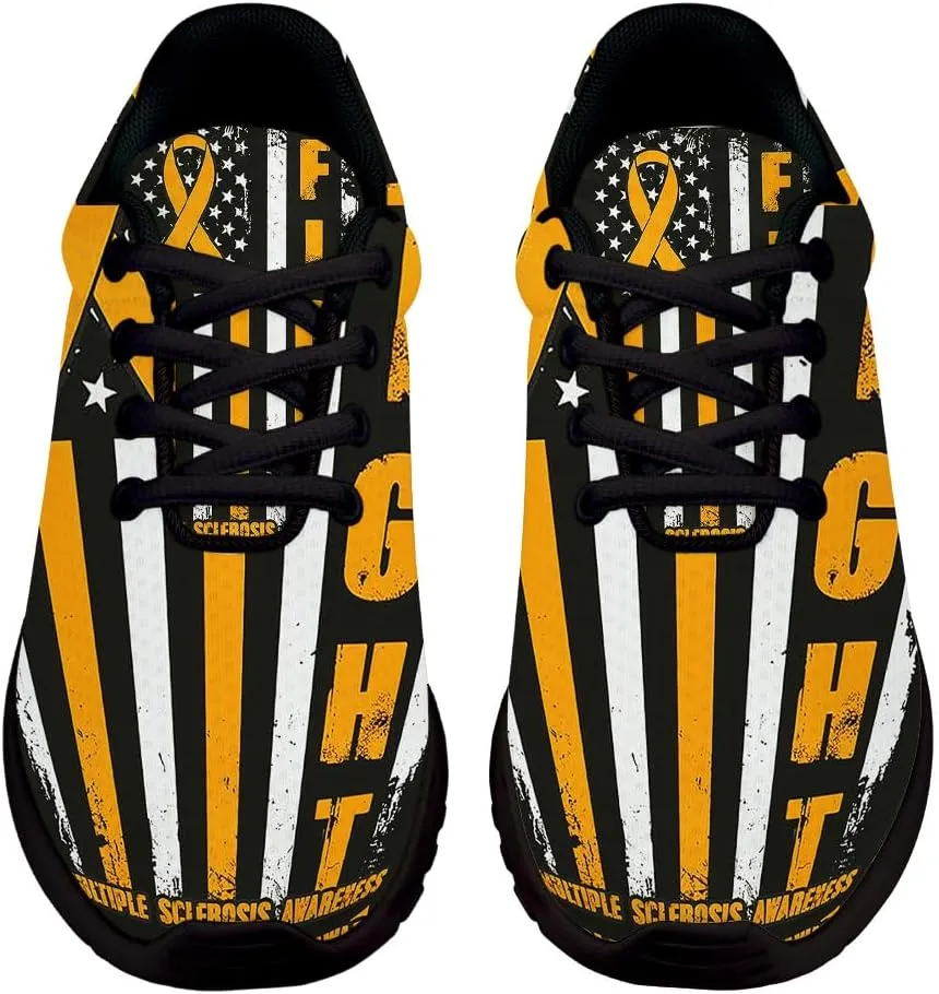 Multiple Sclerosis Awareness Shoes for Women Men Trail Running Casual Fashion Sneakers Slip-on Tennis Shoes