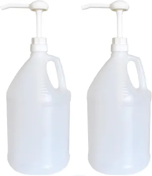 nicebottles Gallon Jug with Pump, Pack of 2