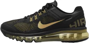 Nike Air Max 2013 Big Kids' Shoes (555426-005, Black/Infinite Gold/Metallic Gold) Size 5.5