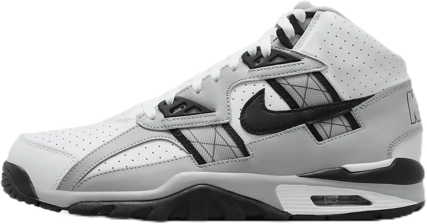 Nike Air Trainer SC High Men's Shoes (HJ9106-100, White/Light Smoke Grey/Black) Size 10