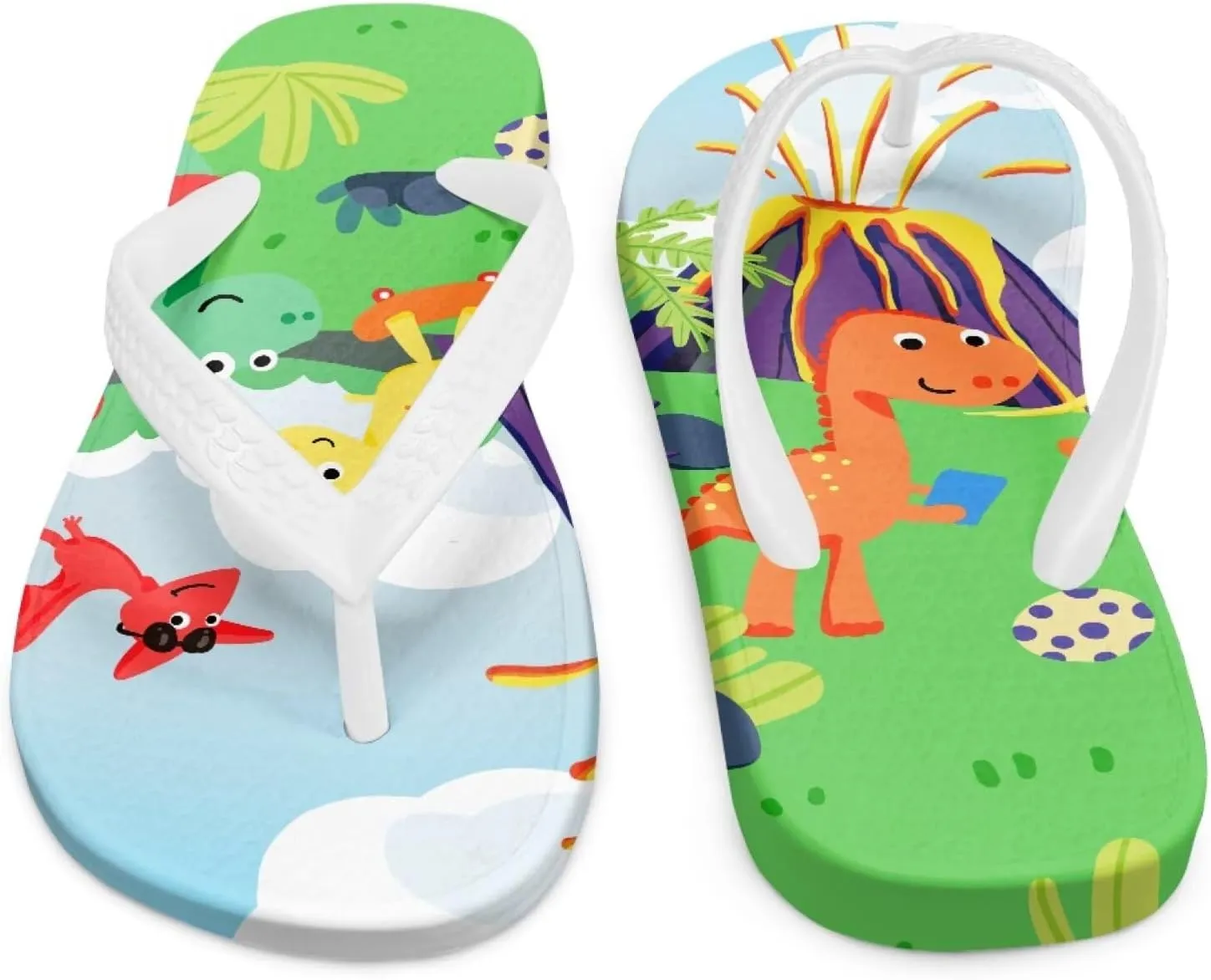 Novelty Kids Flip Flops Beach Wacky Sandals With Soft Footbed Non Slip Slippers Light Slip On Thong Sandal