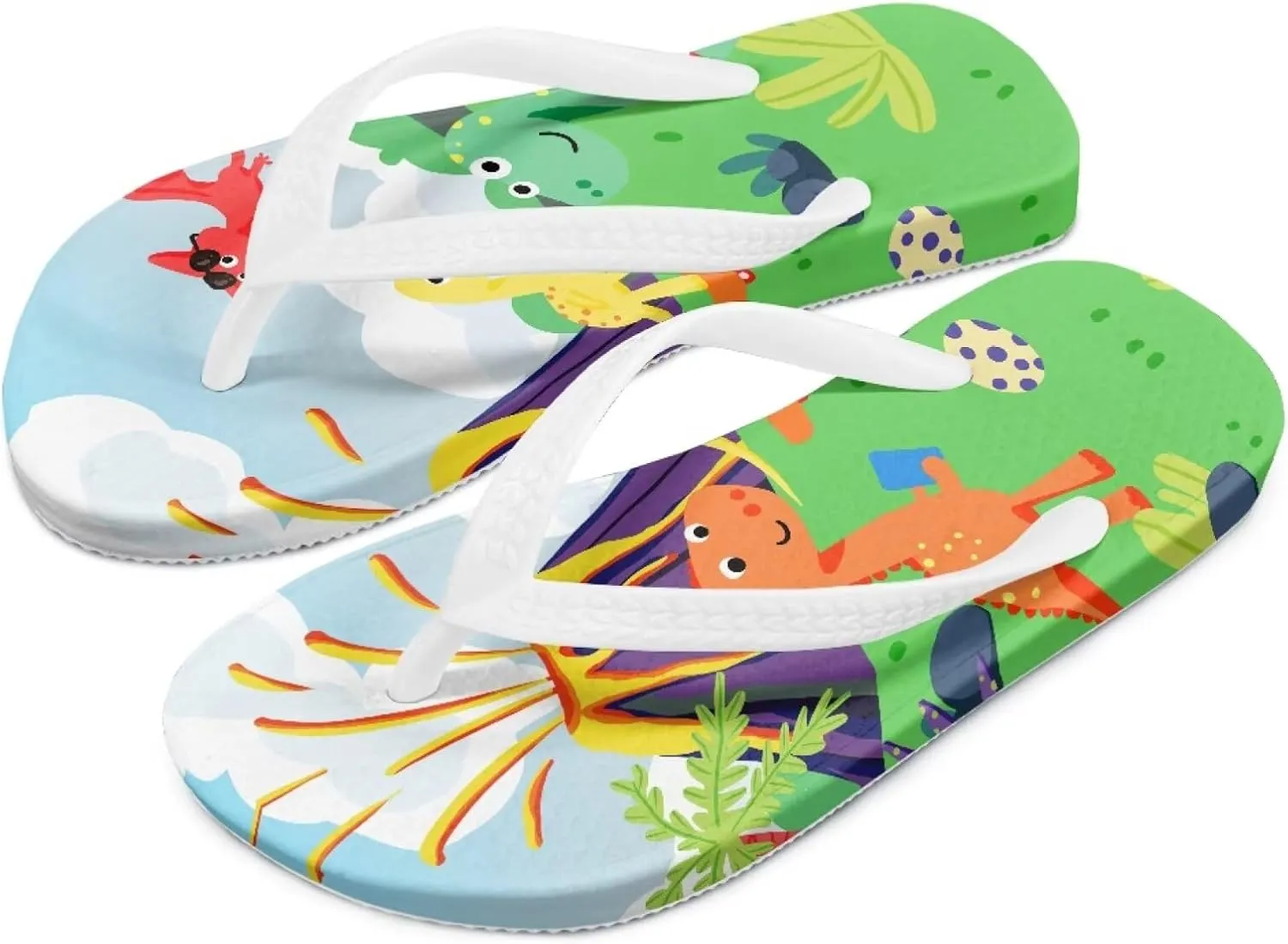 Novelty Kids Flip Flops Beach Wacky Sandals With Soft Footbed Non Slip Slippers Light Slip On Thong Sandal