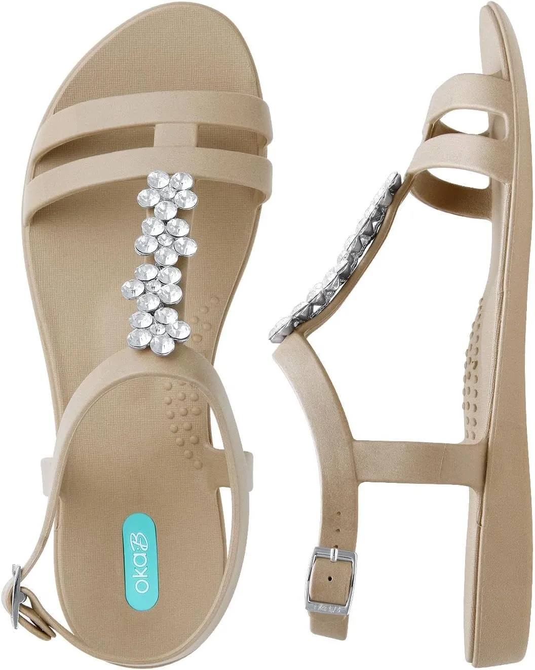 Oka-B Women's Morgan Flat Sandal with Straps