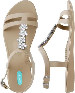 Oka-B Women's Morgan Flat Sandal with Straps