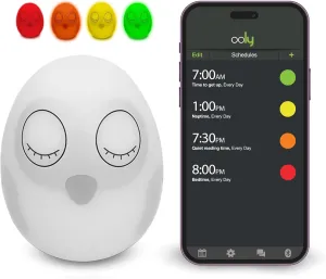 Ooly Owl Ok to Wake Clock for Toddlers & Kids | Sleep Trainer & Night Light | Safe, Cord-Free, and Button-Free | Helps Kids Learn When to Wake Up | Perfect Sleep Companion