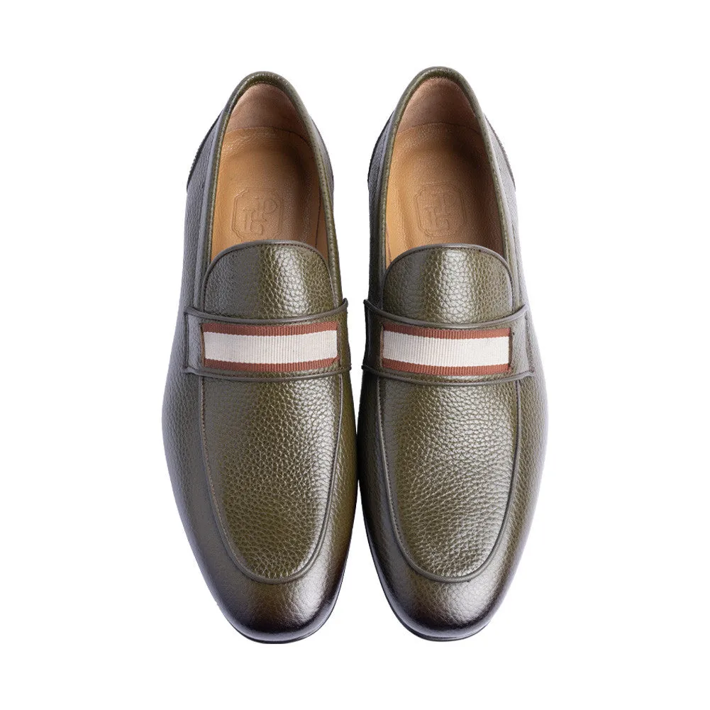 P00081 Depp Loafer with Contrast vamp- Green