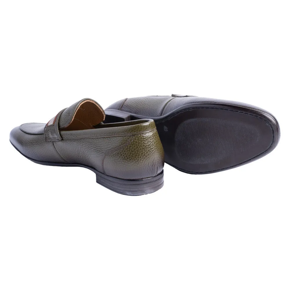 P00081 Depp Loafer with Contrast vamp- Green