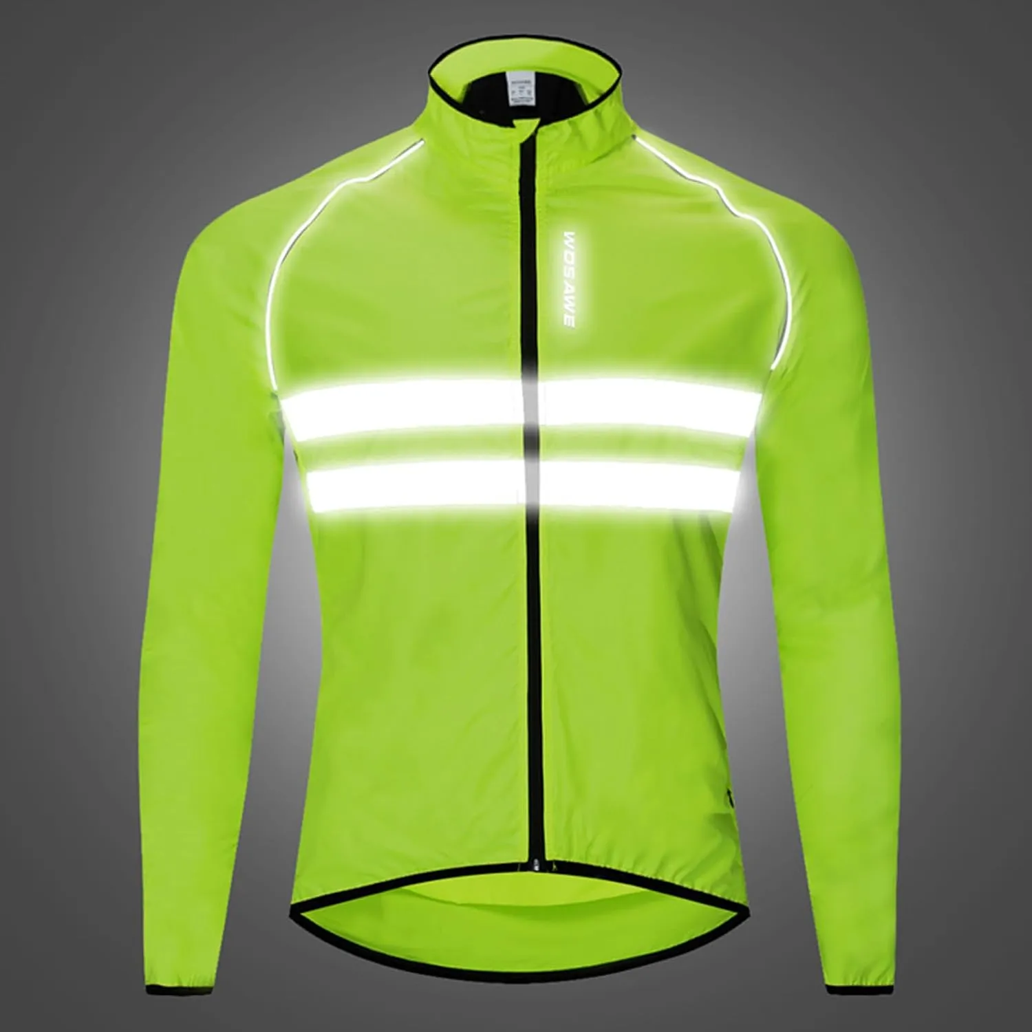 Packable Cycling Jacket for Men Mountain Bike Motorcycle Bicycle Running Coat Lightweight Fishing Biking Windbreaker