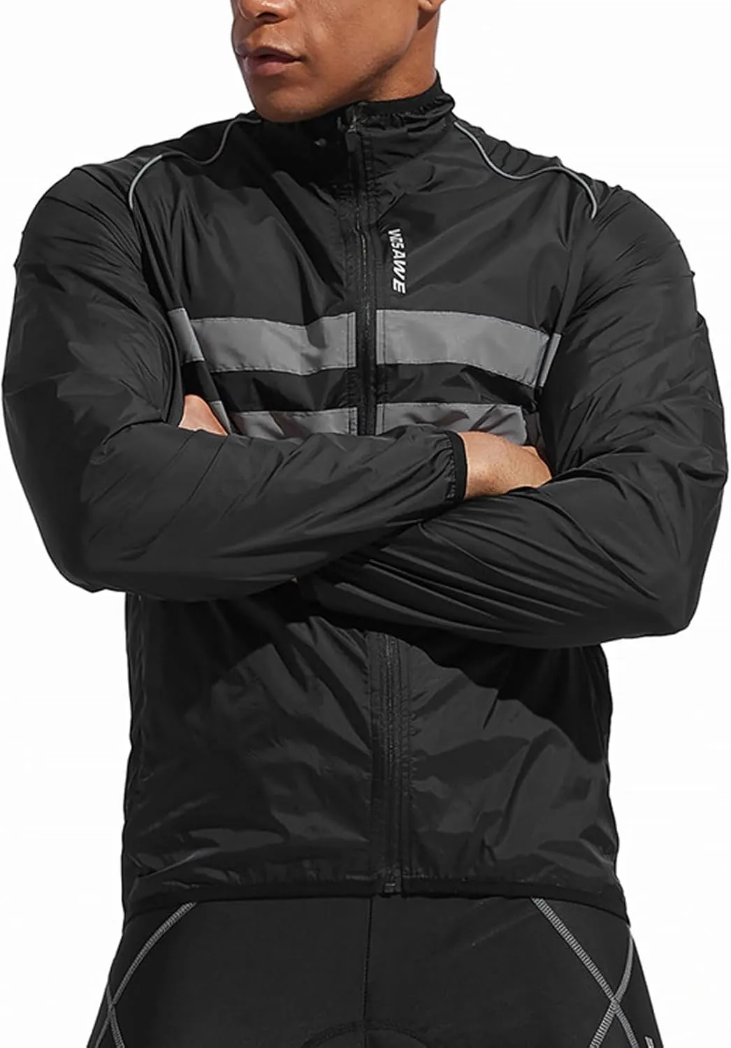 Packable Cycling Jacket for Men Mountain Bike Motorcycle Bicycle Running Coat Lightweight Fishing Biking Windbreaker
