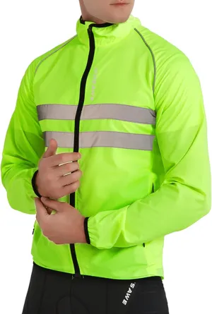 Packable Cycling Jacket for Men Mountain Bike Motorcycle Bicycle Running Coat Lightweight Fishing Biking Windbreaker