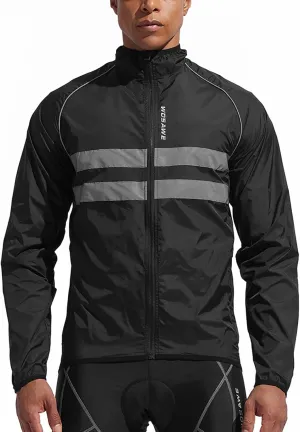 Packable Cycling Jacket for Men Mountain Bike Motorcycle Bicycle Running Coat Lightweight Fishing Biking Windbreaker