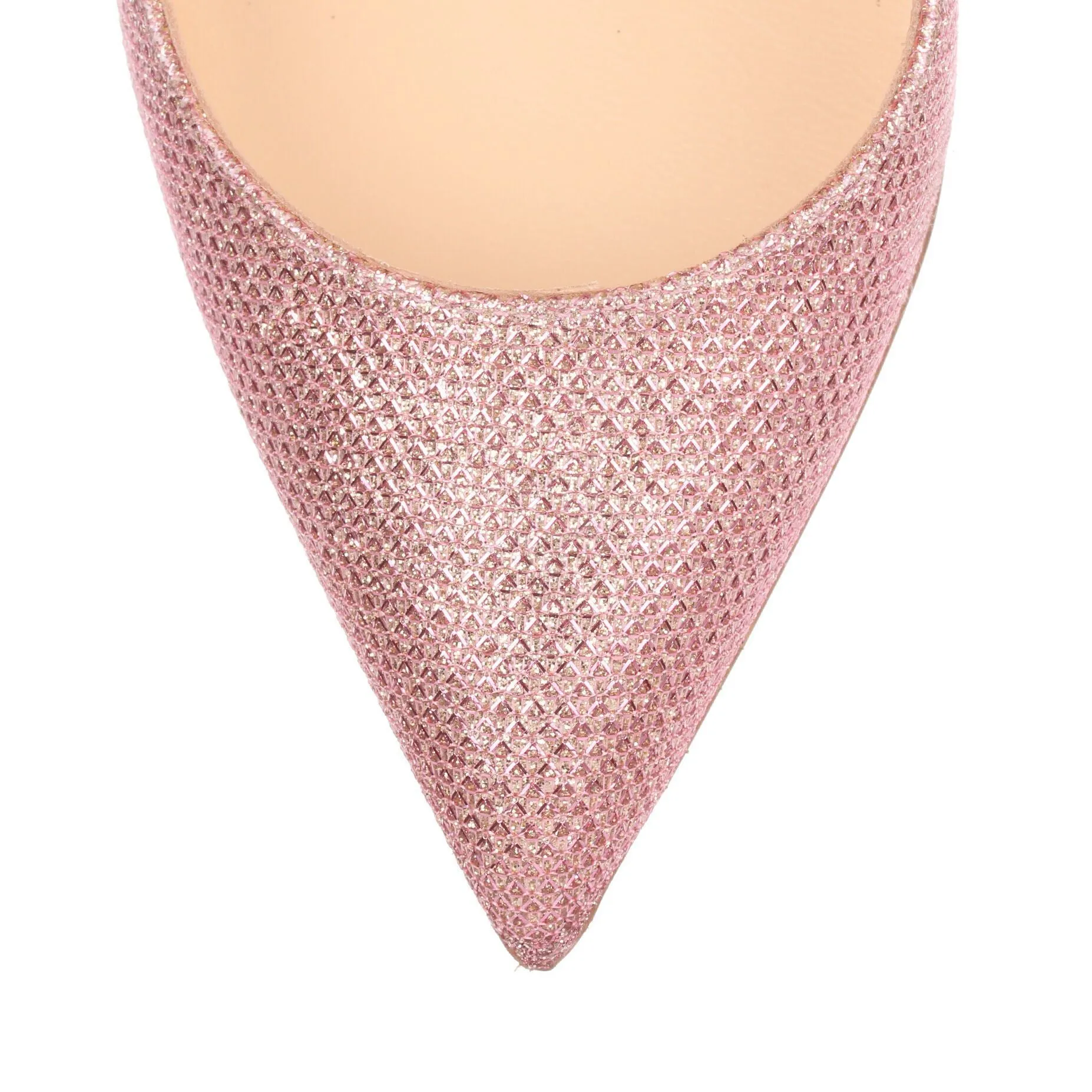 Pigalle Follies 100 powder pink glitter pump