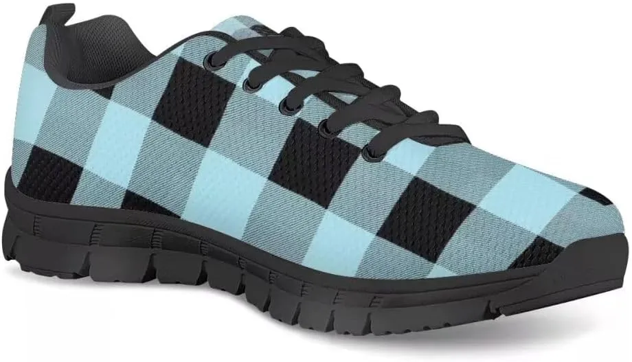PinUp Angel Buffalo Plaid Walk Shoes Lightweight Breathable Athletic Gym Casual Tennis Shoes