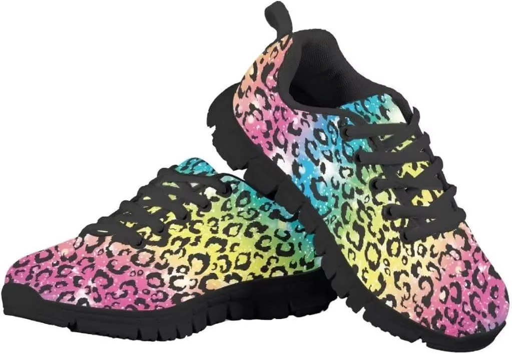 PinUp Angel Girls Sneakers Kids Lightweight Lace Up Running Shoes Colorful Walking Shoes Breathable Tennis Shoes for Kids