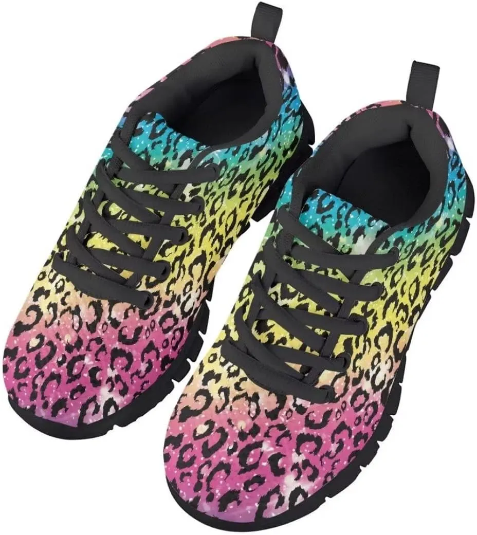 PinUp Angel Girls Sneakers Kids Lightweight Lace Up Running Shoes Colorful Walking Shoes Breathable Tennis Shoes for Kids