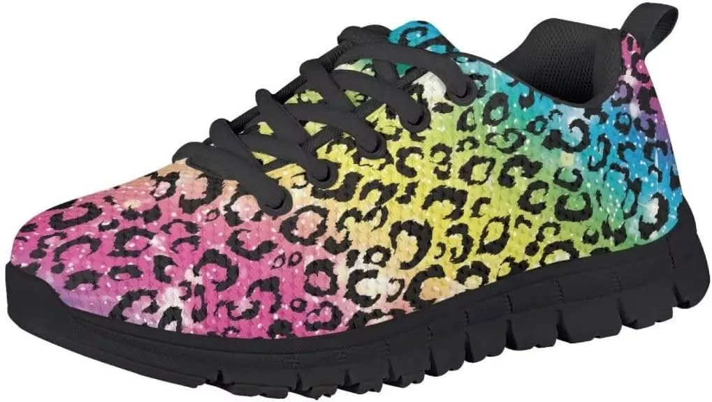 PinUp Angel Girls Sneakers Kids Lightweight Lace Up Running Shoes Colorful Walking Shoes Breathable Tennis Shoes for Kids