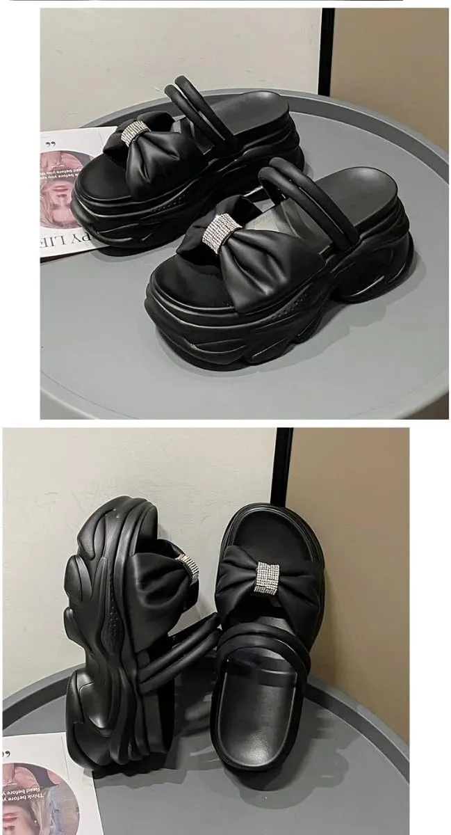 Platform Slippers Non-slip Height Up Fashion Girls Women Sandal Beach Outdoor Sandals