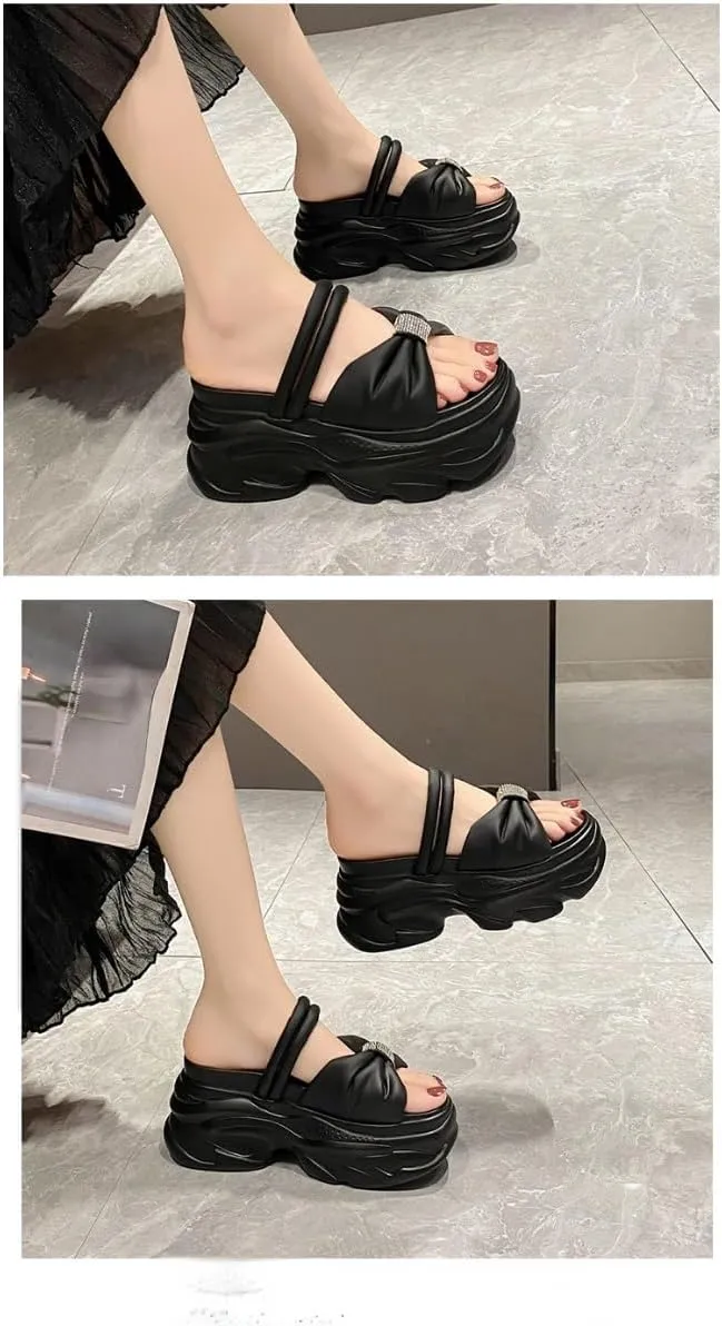 Platform Slippers Non-slip Height Up Fashion Girls Women Sandal Beach Outdoor Sandals