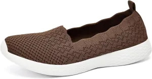 poemlady Women's Slip on Loafer Shoes - Mesh Casual Ballet Flat Nurse Walking Sneakers Knit Round Toe Casual Memory Foam Shoes 2235